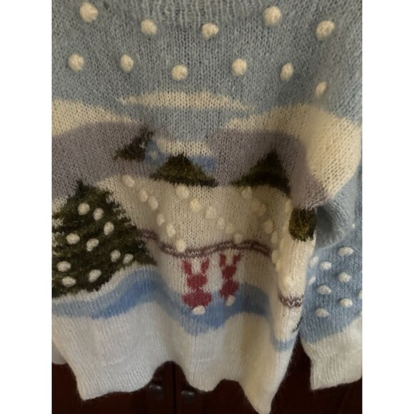 Vintage Susie Lee Mohair Wool Hand Knitted Sweater Cottage Core Made in England - Picture 3 of 16